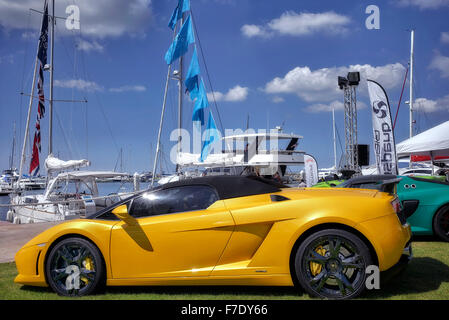 Lamborghini Gallardo LP560 jaune voiture italienne Banque D'Images