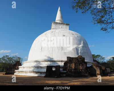 Polonnaruwa ruine était la deuxième capitale du Sri Lanka après la destruction de Polonnaruwa. La photographie est bouddhiste présentation Banque D'Images