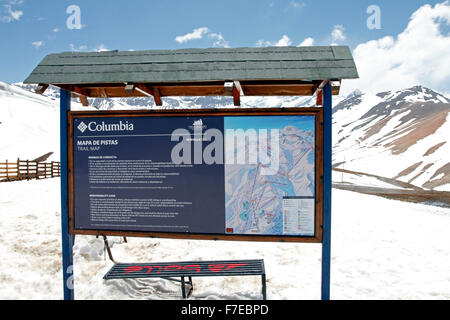 Valle Nevado, Andes Chili Banque D'Images