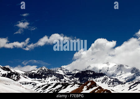 Valle Nevado, Andes Chili Banque D'Images