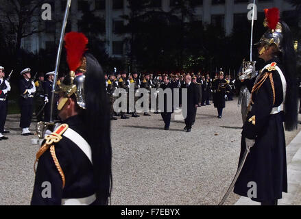 Le 29 novembre 2015 - Paris, Paris, France - le président égyptien, Abdel Fattah al-Sisi se réunit avec .la ministre française de la Défense, à Paris le 30 novembre 2015 (Crédit Image : © Stringer/APA des images à l'aide de Zuma sur le fil) Banque D'Images