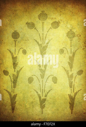 Grunge floral background avec espace pour texte ou l'image Banque D'Images