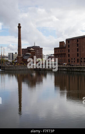 Vue de la Chambre de la pompe de l'Albert Dock, Liverpool, Royaume-Uni Banque D'Images