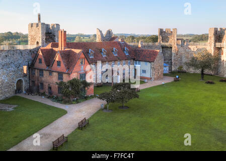 Château de Domfront, Docking, Suffolk, Angleterre, RU Banque D'Images