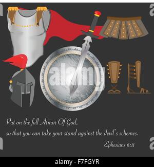 L'Armure de Dieu Christianisme foi guerrier brave prier Vector Illustration Illustration de Vecteur