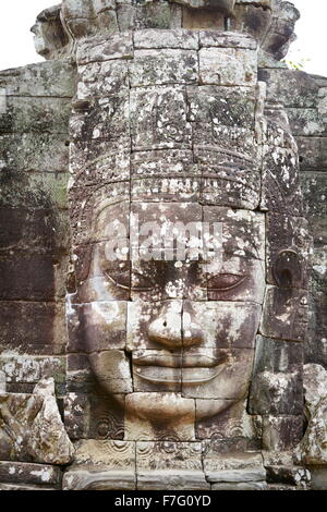 Temple Bayon, Angkor Thom, au Cambodge, en Asie Banque D'Images