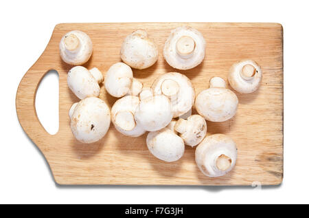 Champignon. Isolated over white with clipping path Banque D'Images