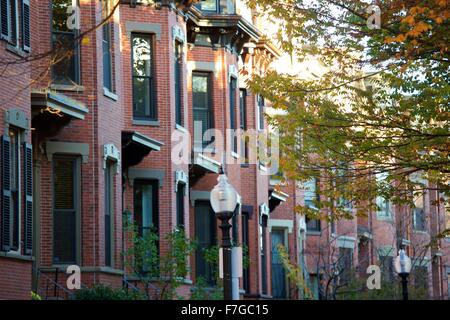 L'automne dans le quartier de South End de Boston, Massachusetts Banque D'Images