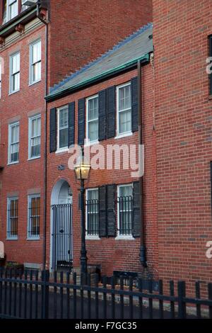 L'automne des scènes de rue dans le quartier historique et pittoresque de Bay Village, Boston, Massachusetts. Banque D'Images