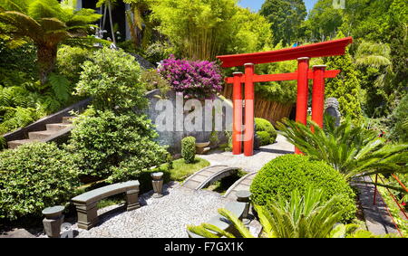 Monte Palace Tropical Garden (jardin japonais) - monte, l'île de Madère, Portugal Banque D'Images