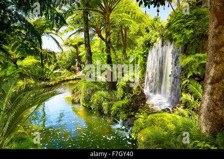 Monte Palace Tropical Garden (jardin japonais) - Funchal, monte, l'île de Madère, Portugal Banque D'Images