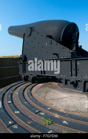 L'arme sur batterie, le fort McHenry National Monument historique et lieu de culte, Maryland Banque D'Images