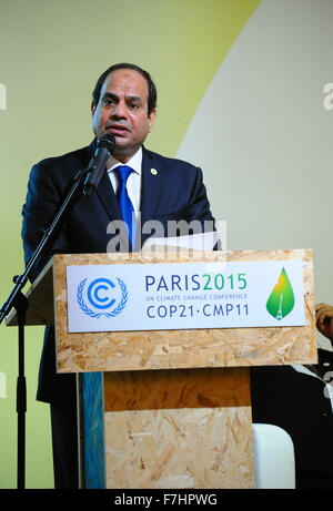 Paris, Paris, France. 30Th Nov, 2015. Le président égyptien Abdel Fattah al-Sisi participe à une réunion, à Paris, France, 30 novembre 2015 © Stringer/APA/Images/fil ZUMA Alamy Live News Banque D'Images