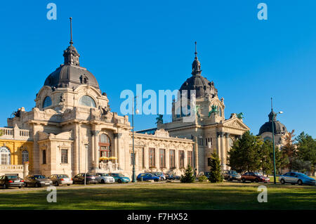 Thermes Széchenyi, Budapest, Hongrie Banque D'Images