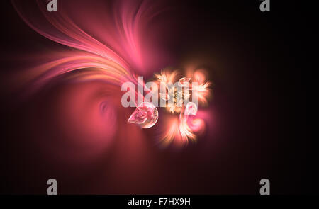 De fleurs en fleurs. Abstract floral background fractale Banque D'Images