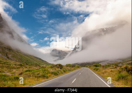 Milford Road, Fiordland National Park, South Island, New Zealand Banque D'Images