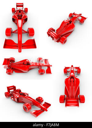 Concept de formule 1 SET 3 / 5 views of conceptual voiture de Formule 1, facile à coloriser Banque D'Images