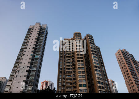 Aberdeen Harbour, l'île de Hong Kong, Chine Banque D'Images