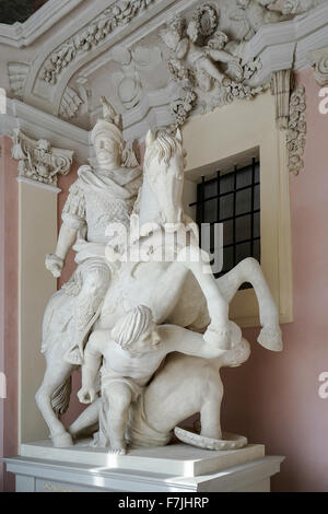 Statue de Jan III Sobieski au Palais de Wilanów à Varsovie Banque D'Images