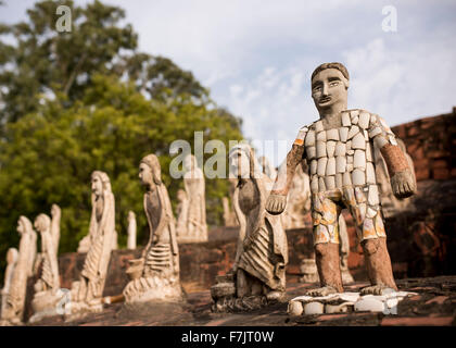 Sculptures au jardin de roche, Chandigarh, Punjab Haryana, Inde / Province Banque D'Images