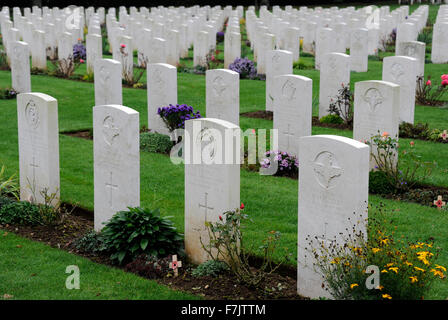 Jour J, 6 juin 1944, Ranville, British War Cemetery and Memorial, première ville libérée de France, Calvados, Normandie,France,WWII Banque D'Images