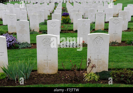 Jour J, 6 juin 1944, Ranville, British War Cemetery and Memorial, première ville libérée de France, Calvados, Normandie,France,WWII Banque D'Images