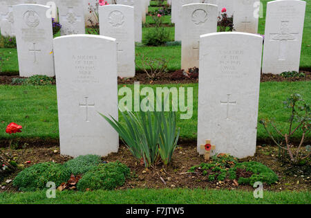 Jour J, 6 juin 1944, Ranville,British War Cemetery and Memorial, Tombe du Soldat inconnu, Calvados, Normandie, France, SECONDE GUERRE MONDIALE Banque D'Images