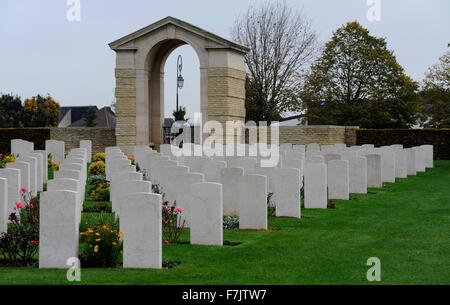 Jour J, 6 juin 1944, Ranville, British War Cemetery and Memorial, première ville libérée de France, Calvados, Normandie,France,WWII Banque D'Images