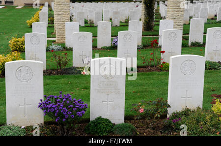 Jour J, 6 juin 1944, Ranville, British War Cemetery and Memorial, première ville libérée de France, Calvados, Normandie,France,WWII Banque D'Images