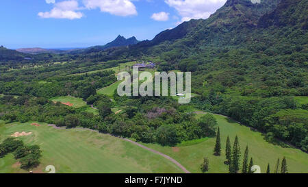 Le Club de Golf de Koolau, Koolau,, Montagnes, Oahu, Hawaii Banque D'Images