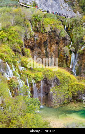 Le parc national des Lacs de Plitvice, Croatie, Europe Banque D'Images