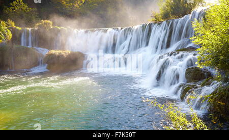 Les chutes de Krka, Parc National de Krka, Croatie, Europe Banque D'Images