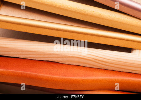 Pile de photo frames close up Banque D'Images