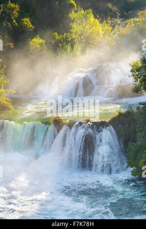 Les chutes de Krka, Parc National de Krka, Croatie, Europe Banque D'Images