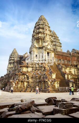 Temple d'Angkor Wat, au Cambodge, en Asie (UNESCO) Banque D'Images