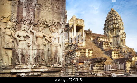 Temple d'Angkor Wat, au Cambodge, en Asie (UNESCO) Banque D'Images