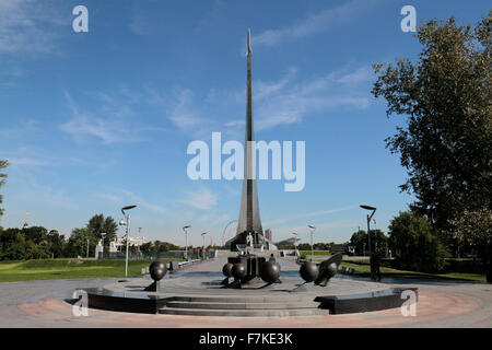 Le Monument des conquérants de l'espace de Moscou, en Russie. Banque D'Images