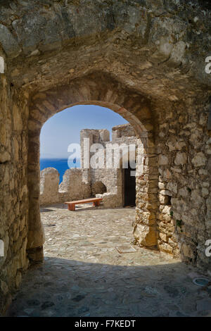 Château extérieur mur à Nafpaktos Grèce centrale Banque D'Images