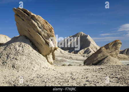 Rock formations in Toadstool Geologic Park, une région de badlands formé sur le flanc de l'Escarpement de Pine Ridge près de Crawford, NE, l'extrême nord-ouest de l'état Banque D'Images