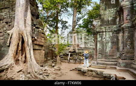 Les ruines de Ta Prohm Temple, Angkor, Cambodge, Asie Banque D'Images