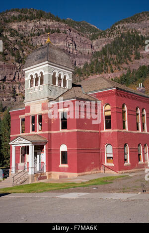 Ouray County Courthouse, Ouray, CO construite en 1881 Banque D'Images