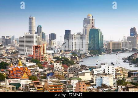Bangkok city skyline vue depuis le Grand China Princess Hotel, Bangkok, Thaïlande Banque D'Images