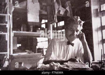 Albert Schweitzer, OM (14 janvier 1875 - 4 septembre 1965) était un théologien français et plus tard, organiste, philosophe, médecin, et médecin missionnaire en Afrique Banque D'Images