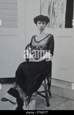 Elisabeth de Bavière, Reine de France (1876-1965), en tant qu'épouse du Roi Albert Ier. Banque D'Images