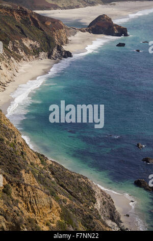 Vue sur l'océan à l'autoroute no 1, en Californie Banque D'Images