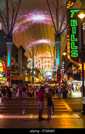 Entrée de Fremont Street, Las Vegas Banque D'Images