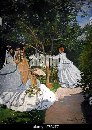 Femmes au jardin - Les femmes dans le jardin - 1866 Claude Monet 1840 - 1926 France Français Banque D'Images