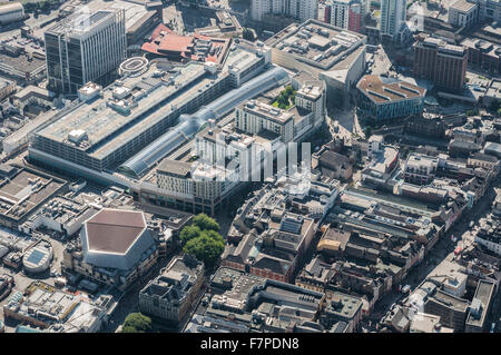 Vues aériennes sur le centre-ville de Cardiff Banque D'Images