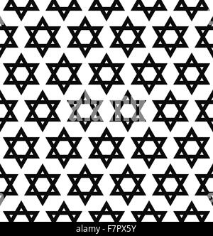 Motif hexagramme monochrome transparente Illustration de Vecteur