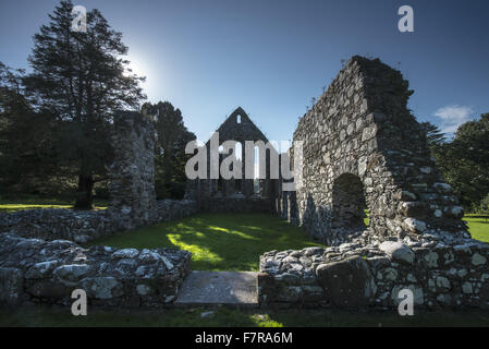 Abbaye gris, County Down. Abbaye gris est un prieuré cistercienne et dans le village d'Grayabbey. NT PAS LA TERRE. Banque D'Images